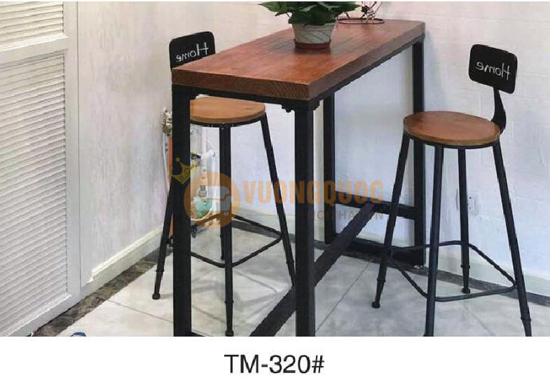Bộ bàn ghế cafe kiểu quầy bar nhập khẩu HOY TM320